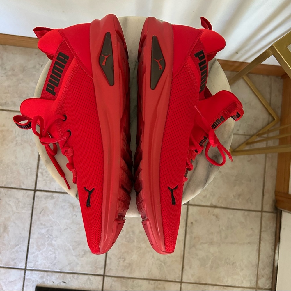 Puma Bold Red Mesh Sneakers - Picture 10 of 14